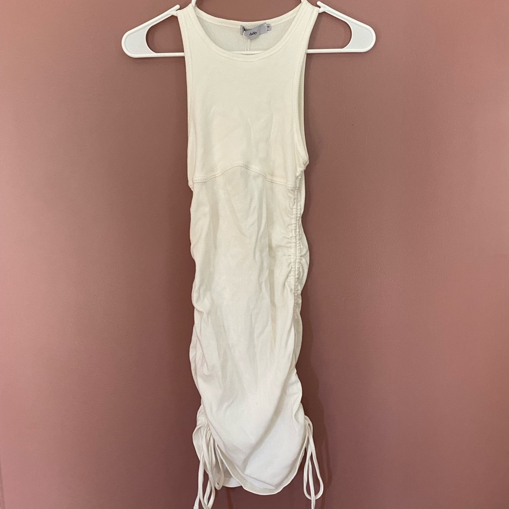 Adika Bee Ruched Ribbed Mini Dress, Size S